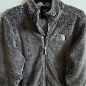 Women’s North Face Small Furry Full Zip Osito Jacket Gray